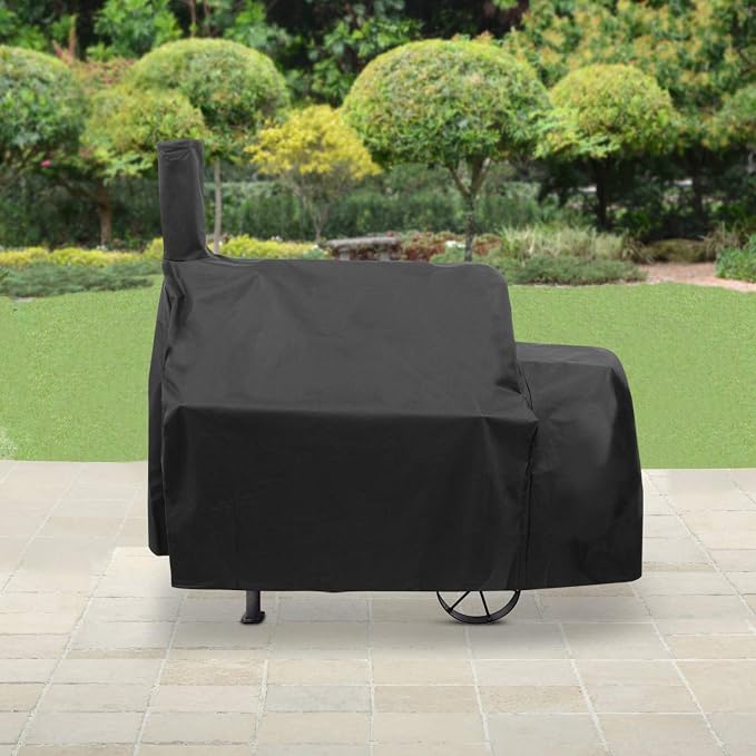 SunPatio Offset Smoker Cover, Outdoor Heavy Duty Waterproof Grill Cover - Image 7