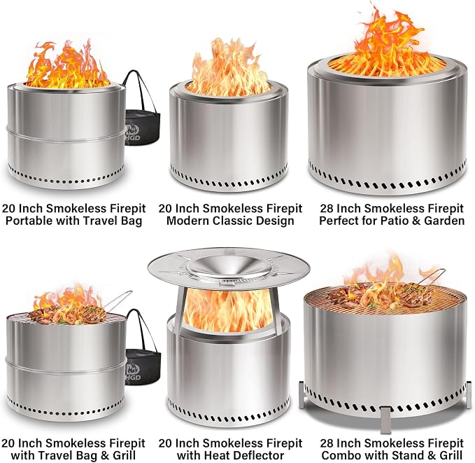 HGD 16 inch Smokeless Firepit, Stainless Steel Fire Pits, Smokeless Fire Pit - Image 2