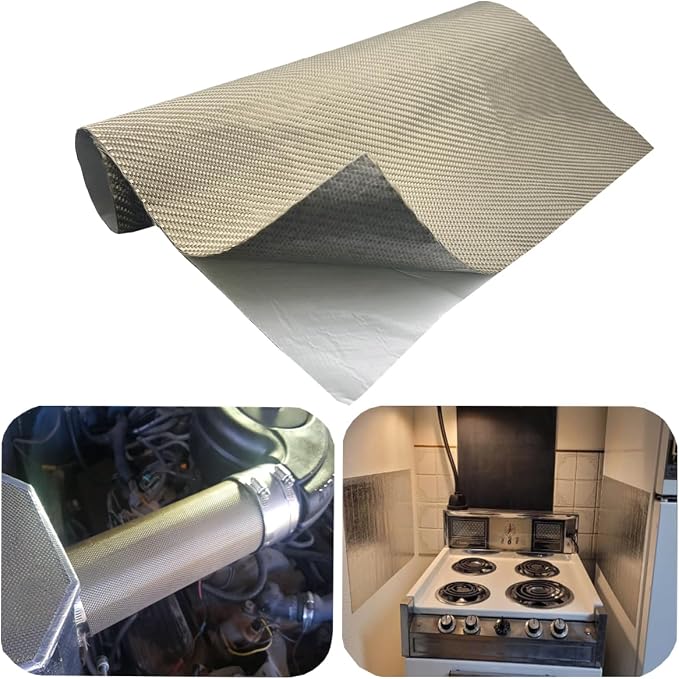 Titanium Thermal Barrier Adhesive Backed Heat Blanket Heat Shield Mat 12'' X - Image 9