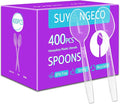 Clear Plastic Spoons Heavy Duty Disposable Spoon Reusable Bulk Plastic Utensils by Suyangeco