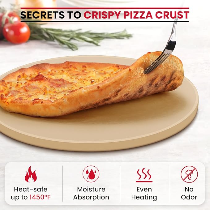Unicook Round Pizza Stone 10.25 Inch, Small Bread Baking Stone - Image 4