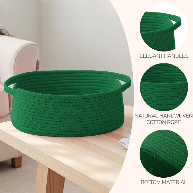 Woven Basket, Small Rope Storage Bin - Image 3