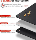 Grill Pads Floor Mats 48 x 30 Inch Black Fiberglass Heat Resistant