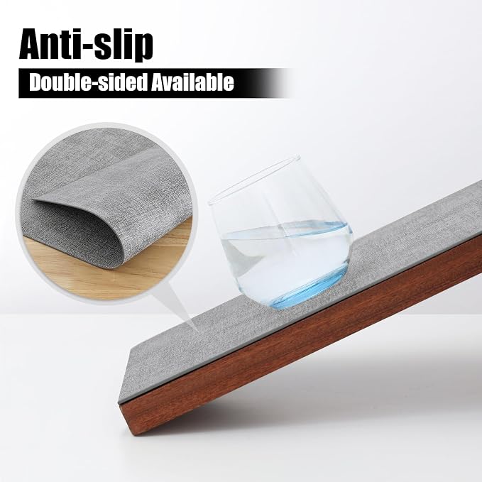 Homaxy Faux Leather Heat Resistant Placemats - Image 3