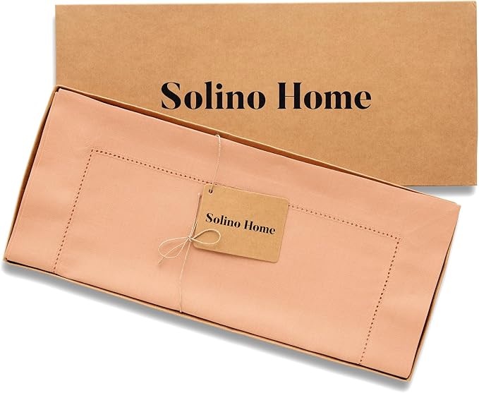 Solino Home Cotton Linen Peach Bloom Table Runner 72 Inches Long - Image 5