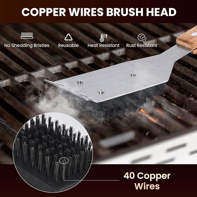 Steam Grill Scruber Brush for Outdoor Sponge Grill-Steam Grill Cheaning Scraper - Image 7