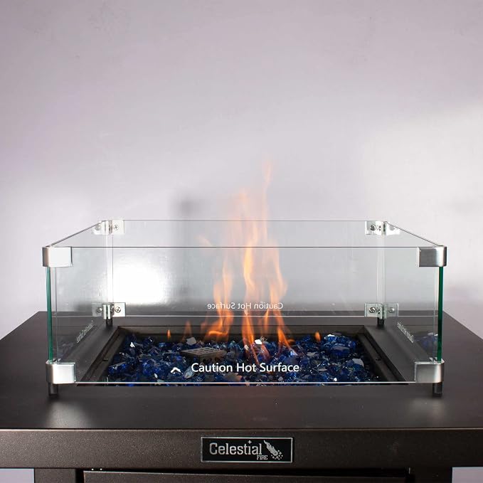 Celestial 17.5" x 17.5" x 6" Wind Guard, fits Celestial 12” Square Fire Pit - Image 4