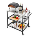 VEVOR Outdoor Grill Cart, 31.5 x 24.0 inch Stainless Steel Tabletop Size by VEVOR