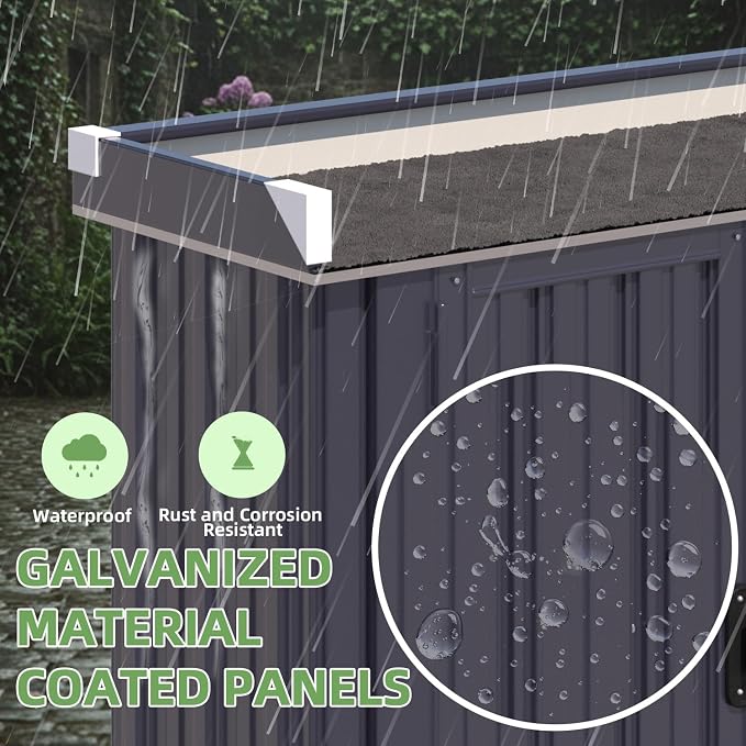 AECOJOY Outdoor Storage Cabinet Waterproof, Potting Workbench Table - Image 6