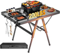 Foldable Grill Table with Mesh Desktop, 200lbs 3Ft Portable Folding Table by Raynesys