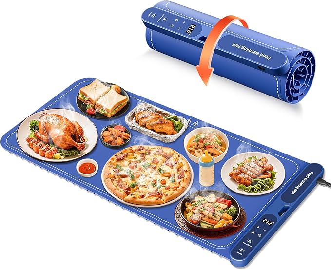 Warming Mat for Food Extra Large 32"x15", Electric Silicone Food Warmer Trays by FJAU