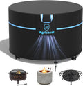 Round Fire Pit Cover for 41''- 44'' Fire Pit, 600D Heavy Duty Outdoor Firepit by Agricasst