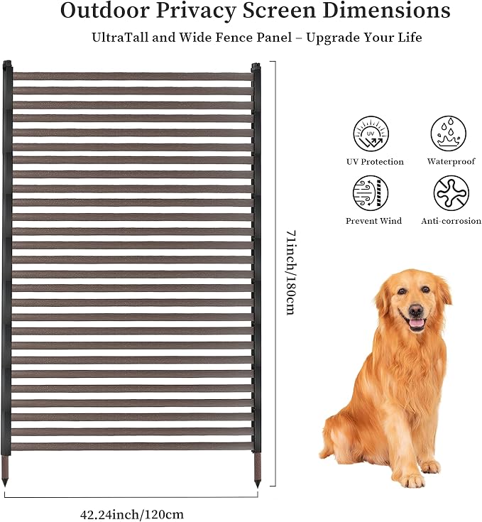 Outdoor Privacy Screens, 6FT X 4FT Decorative Privacy Fence Panels - Image 2