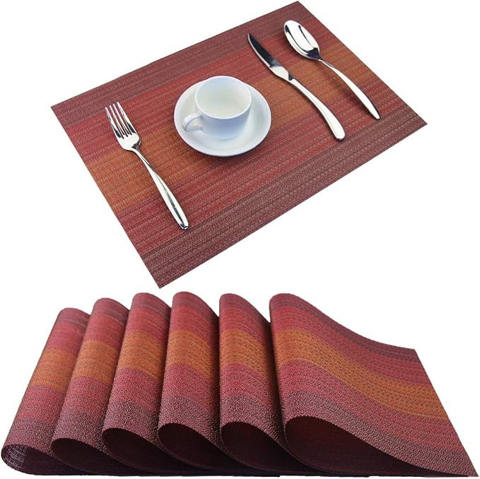 Plastic Placemats, Non Slip Washable Placemats by PandaPalm