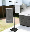 Hot Tub Towel Rack with Tray, 304 Stainless Steel 6 Arms Freestanding Swimming by EADOT