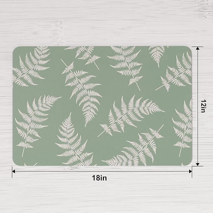 QIYI Placemats Set of 4, 12x18 Inch Faux Leather Place Mats - Image 2