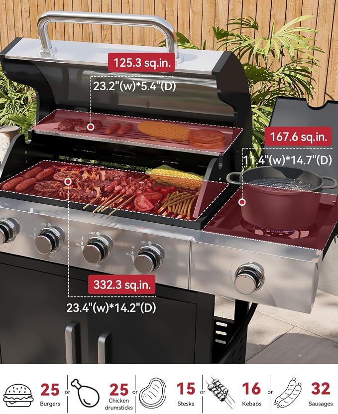Aoxun 4-Burner Propane Grill - Image 6