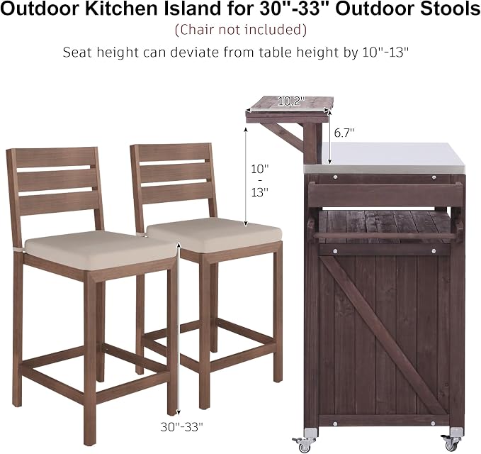 53.3" Outdoor Kitchen Island - Image 4