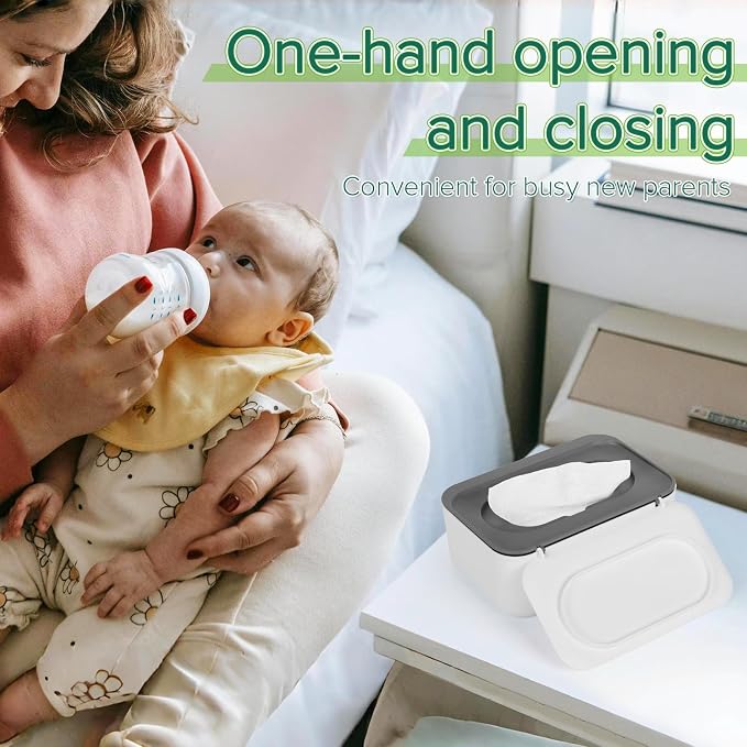 Baby Wipes Dispenser, Wipes Case Baby Wipe Holder Keeps Wipes Fresh, Easy Open - Image 7
