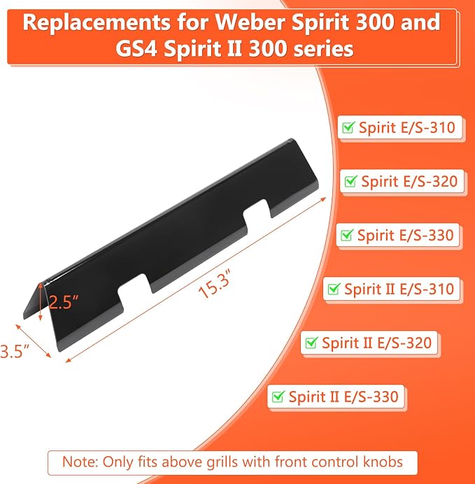 QuliMetal Grill Parts for Spirit E310 S310 E/S320 E/S330, 7636 Flavorizer Bars - Image 2