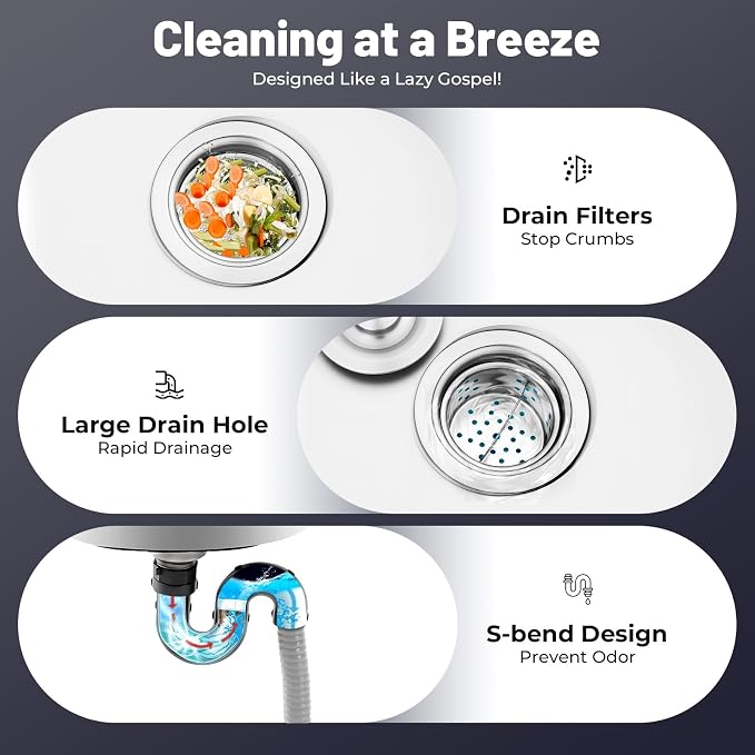 Portable Outdoor Utility Sink, Free Standing Single Bowl Kitchen Sink - Image 6