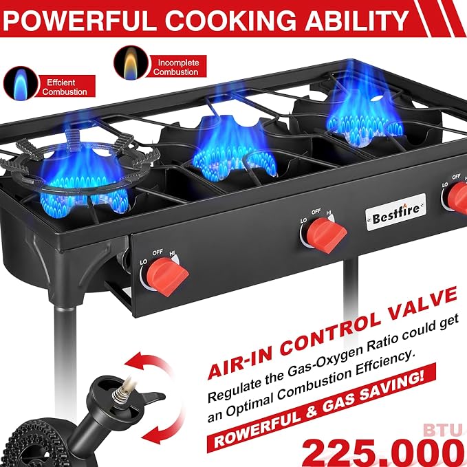 Bestfire 3 Burners Camping Stove - Image 2