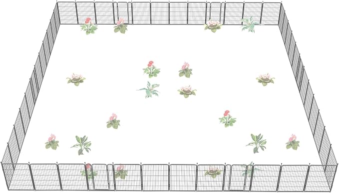 FXW Garden Fence Outdoor for The Yard – 40in x 109.4ft Heavy Duty Metal Animal by FXW