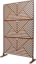 Outdoor Privacy Screen with Geometric Design – Metal Decorative Panel, by FRITHJILL