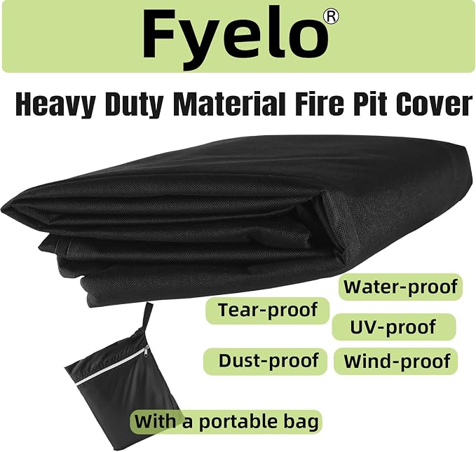 30 Inch Gas Fire Pit Cover for 28-30 Inch Square Fire Pit Tables, Heavy Duty - Image 6