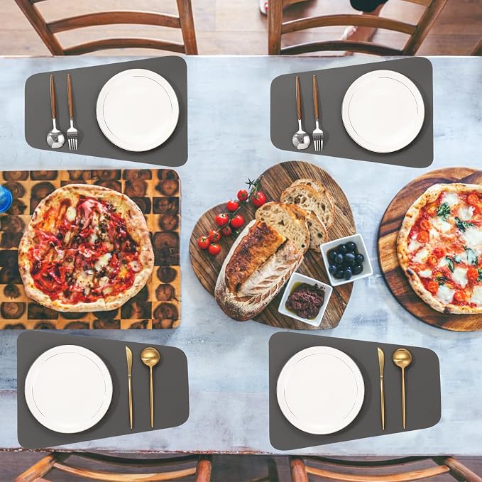 Faux Leather Waterproof Placemats Set of 8-Heat Resistant Non Slip and Scratch - Image 4