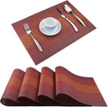 Vinyl Placemats, Washable Table Mats Easy to Clean Woven Placemats by PandaPalm