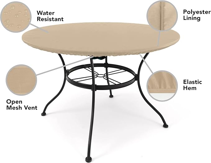 Covermates Classic Round Table Top Cover – All-Weather Outdoor Table Protection - Image 5