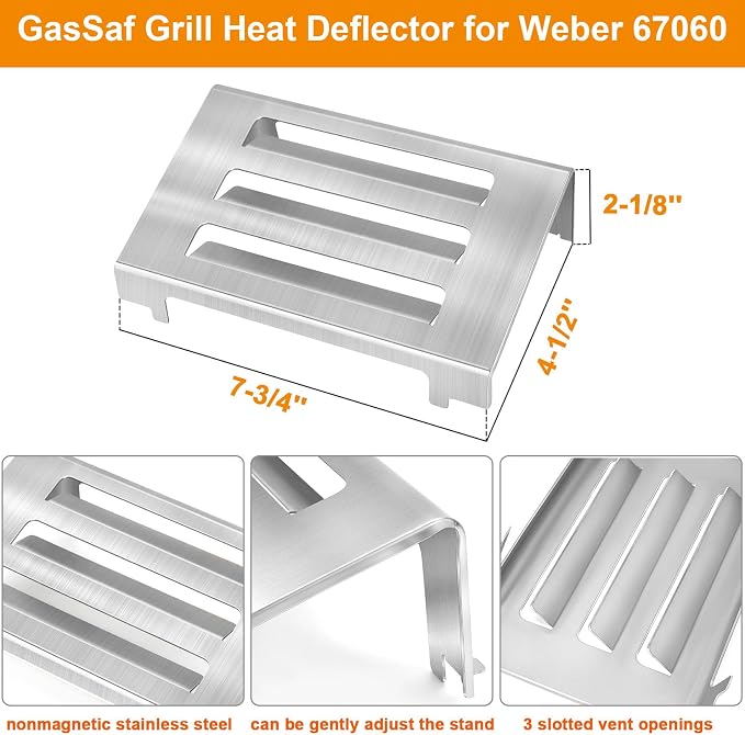 GasSaf 67060 Heat Deflector for Weber GS4 Spirit II 200 & 300 Series 210 220 - Image 2
