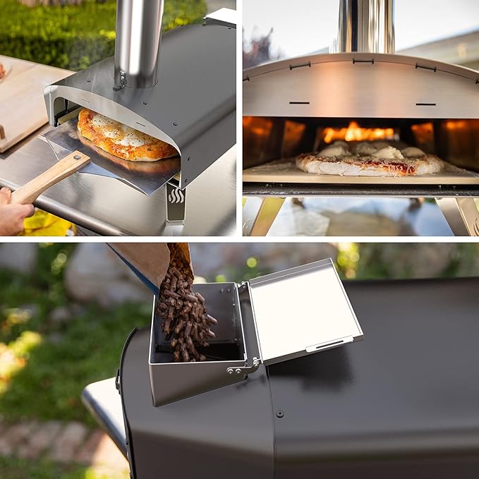 Mimiuo Outdoor Pizza Oven Wood Pellet 12" Pizza Ovens - Image 5
