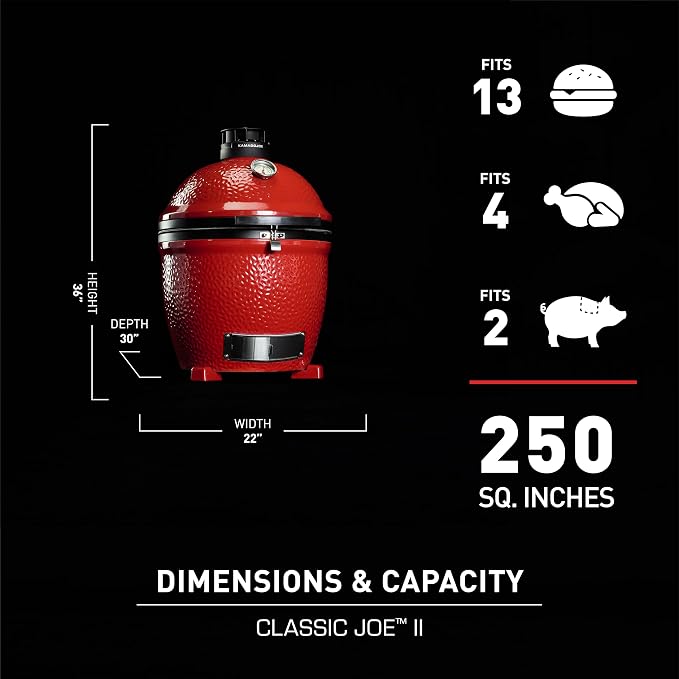 Kamado Joe Classic Joe Series II 18-inch Standalone Ceramic Charcoal Grill and - Image 4