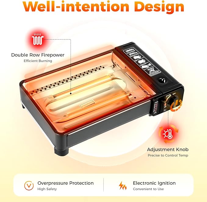 Portable Gas Grill Butane Stove, Portable Camping Grill Gas Stove Portable - Image 5