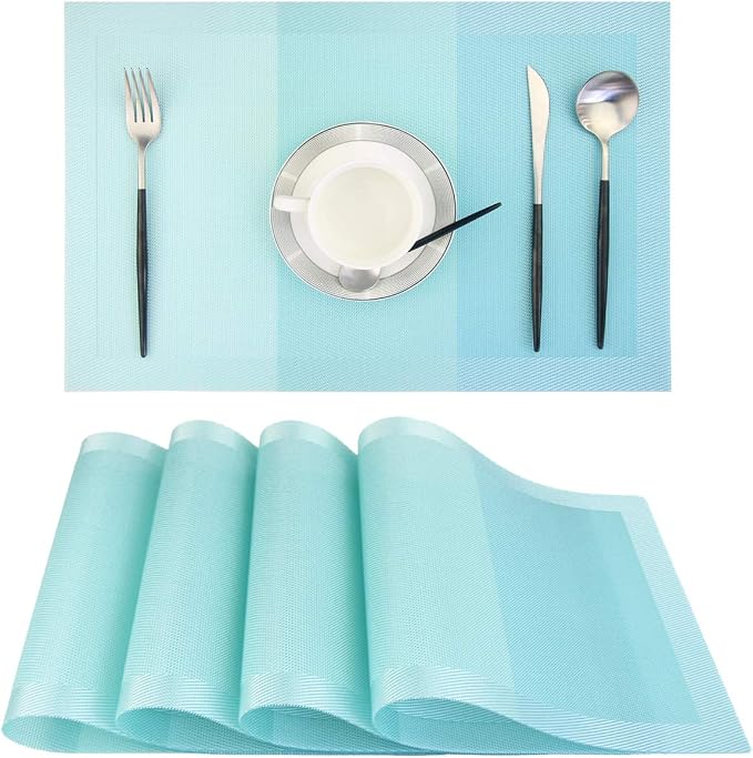 PIGCHCY Placemats 18 x12 inches Woven Vinyl Placemats by PIGCHCY