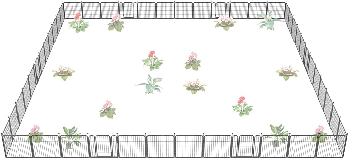 FXW Garden Fence Outdoor for The Yard – 24in x 88.8ft Heavy Duty Metal Animal by FXW