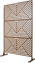 Outdoor Privacy Screen with Geometric Design – Metal Decorative Panel, by FRITHJILL