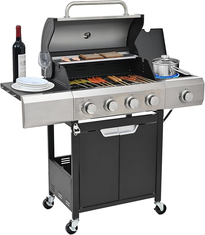 Zateety 4 Burner Propane Grill by Zateety