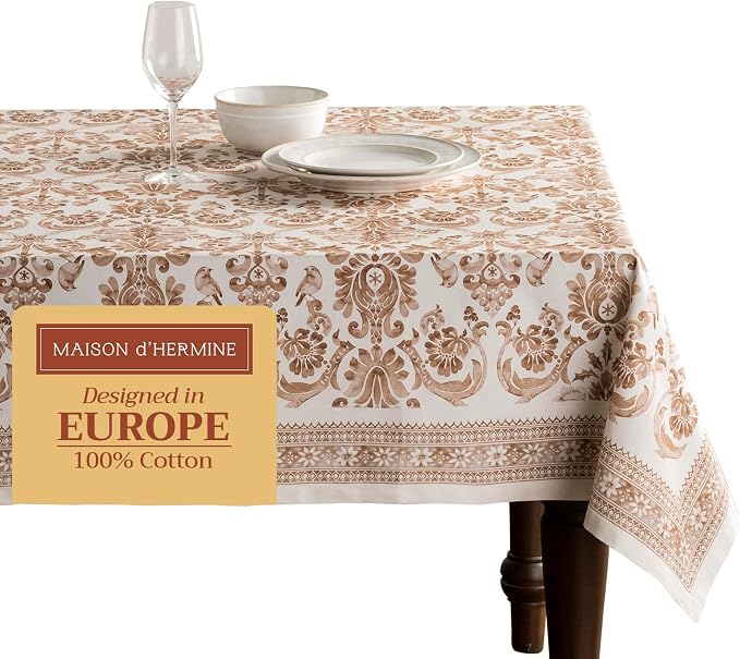 Maison d' Hermine Table Cloth Rectangle Table 100% Cotton 60 x 108 Inches Fall by MaisondHermine
