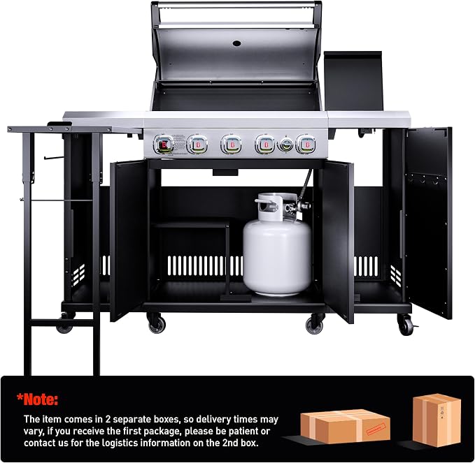 Brand-Man Propane Gas Grill Island Outdoor Kitchen & Storage Cabinets, 52000 - Image 9