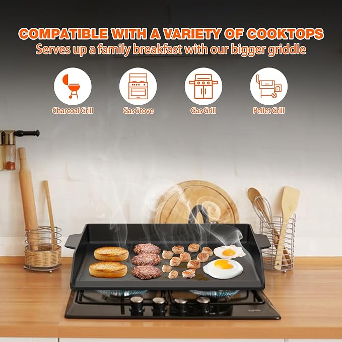 Onlyfire Universal Cast Iron Griddle - Image 6