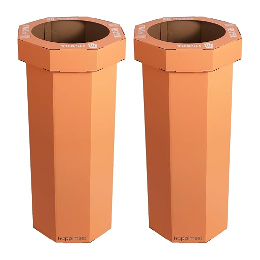 Eyely MPH1300B-SET2 Sal 25-Gallon Disposable Corrugated Cardboard Event Trash by eyely
