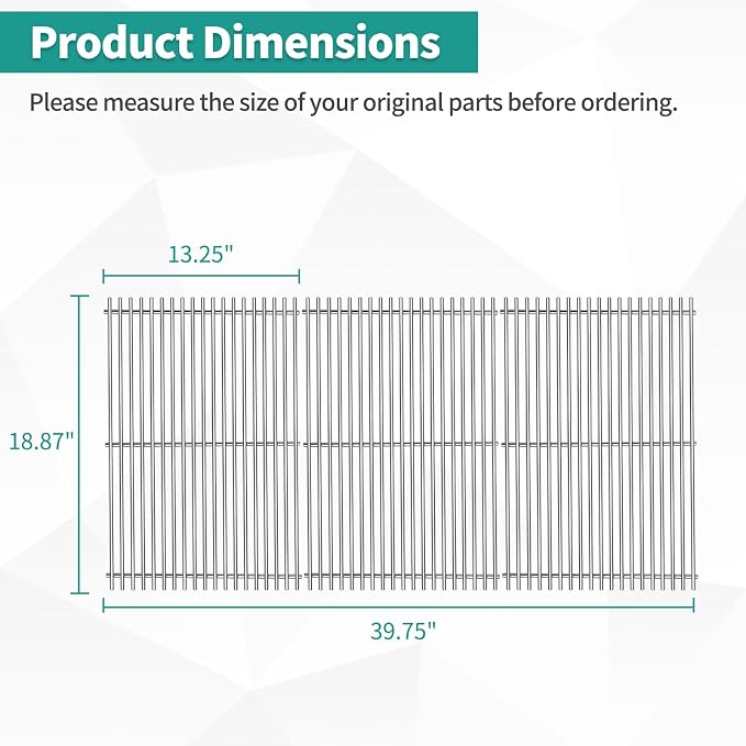 18 7/8" 304 Stainless Steel Grill Grates - Image 2