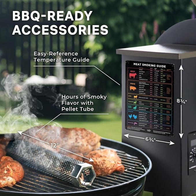 BBQ Meat Temperature Magnet & Pellet Smoker Tube Bundle – Durable Meat Smoking - Image 4