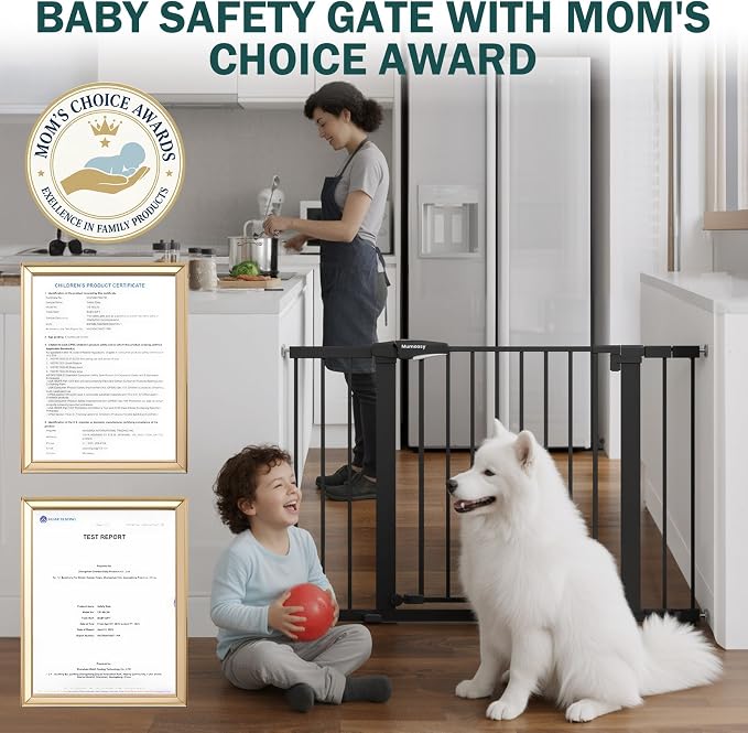 Mumeasy 36" Extra Tall Dog Gate, Auto Close Baby Gate - Image 2