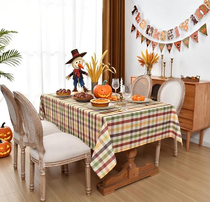 Waterproof Checkered Tablecloth Fabric - Image 4