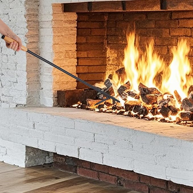 Fire Poker for Fire Pit Outdoor, 38 Inch Extra Long Iron Campfire Poker - Image 5