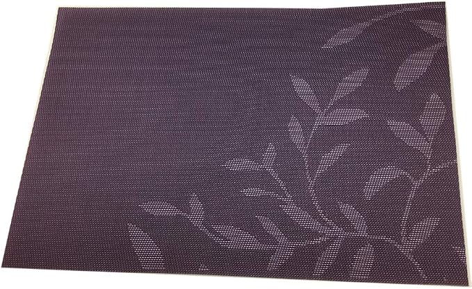 Gugrida Place Mats PVC Set of 6, Table Placemats Set of 6 PVC Woven Vinyl Place - Image 6